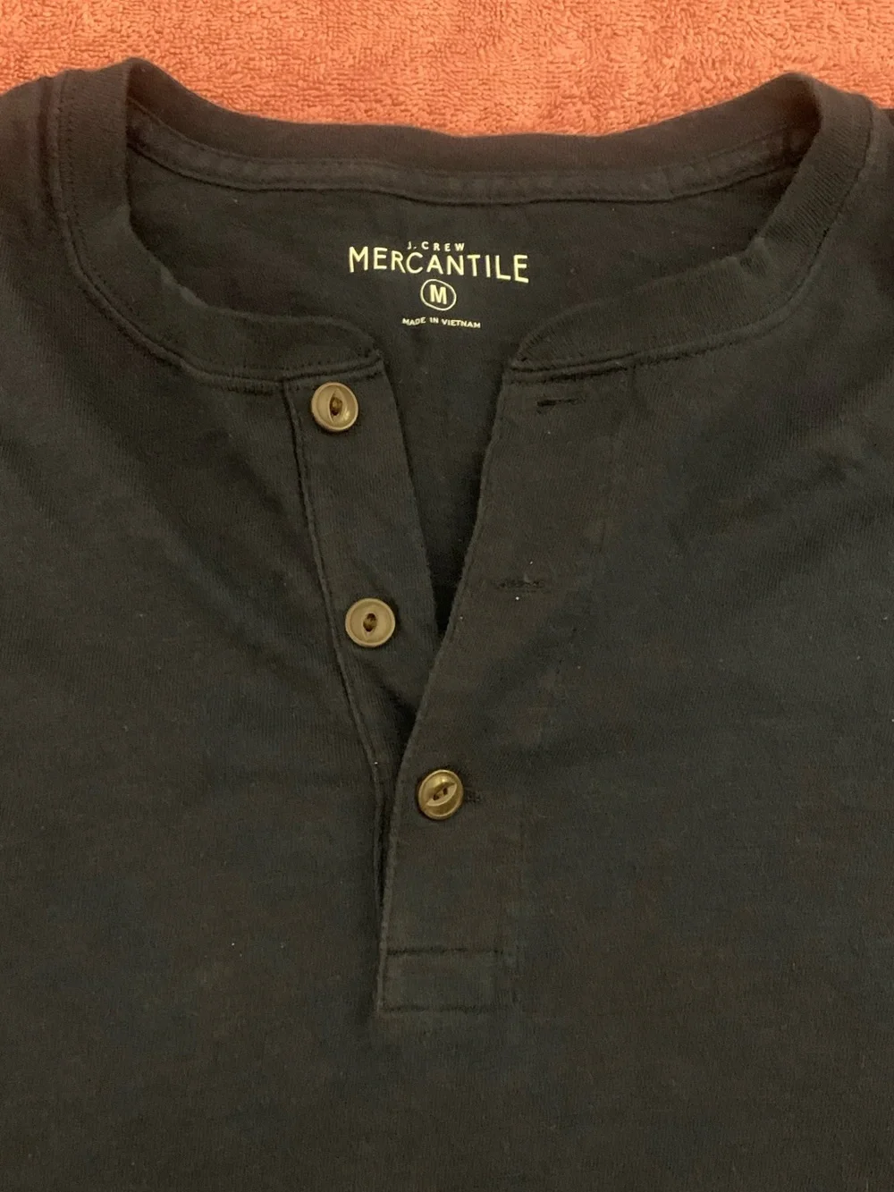 J CREW MERCANTILE SS 3 Button Henley Tee